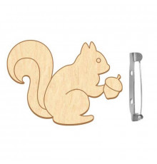 Заготовка броши для раскрашивания "Белка с желудем" FDZB-102