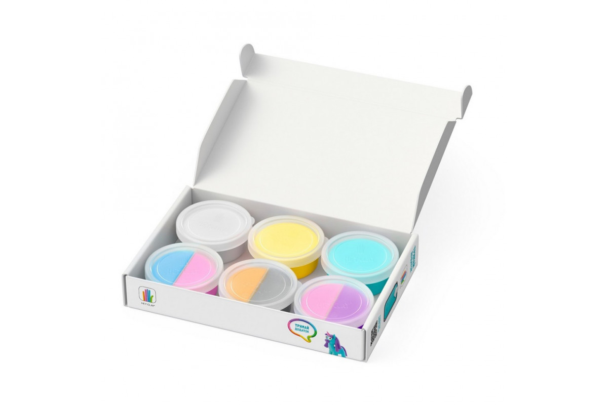 Набор пластилина Радужные единороги: Лайти, Санни, Рейни" ЛИПАКА 60053-UA01 самостоятельно затвердевает