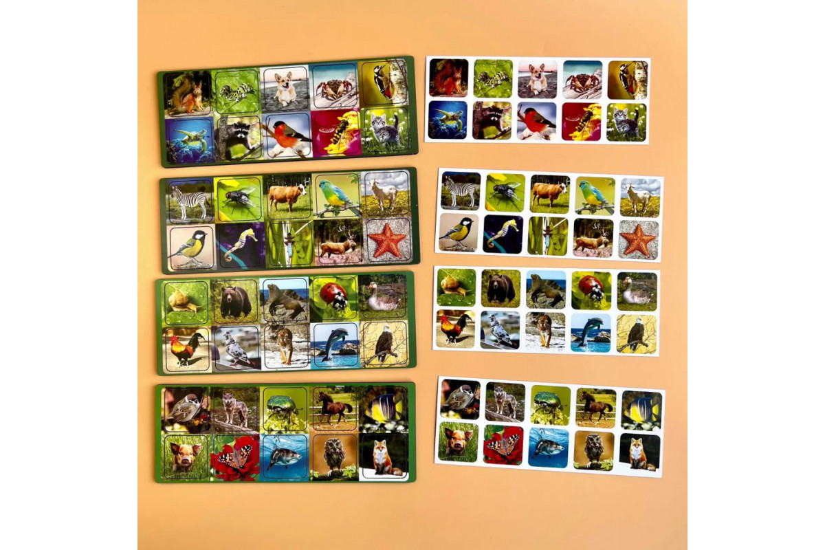 Настольная развивающая игра "Виды животных" Ubumblebees (ПСФ110) PSF110 комодик-сортер