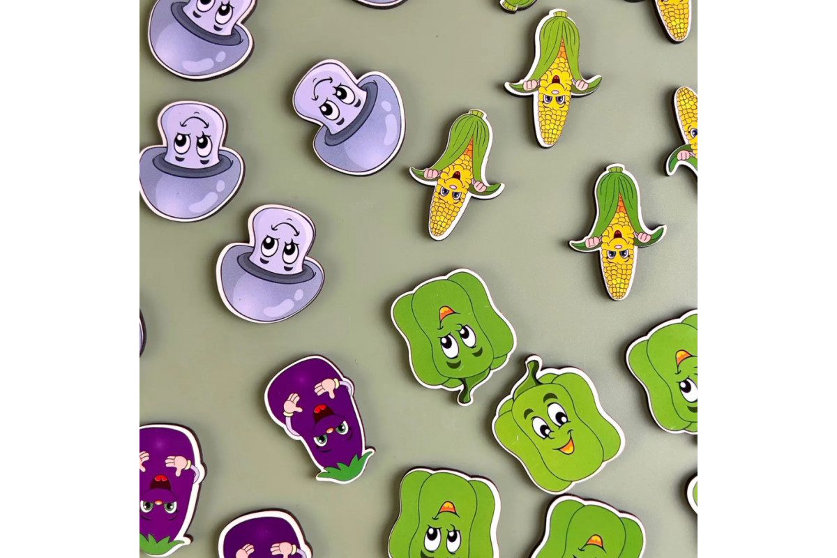 Деревянная настольная игра "Овощи -1" Ubumblebees (ПСД007) PSD007 сортер-комодик