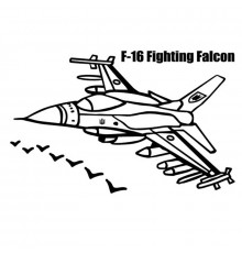 Картина-трафарет для розфарбовування піском А4 "F-16" Т-а4189