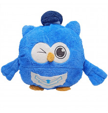 Дитяча м'яка іграшка "Сова" L1127(Blue) іграшка з пледом, розмір 45 см