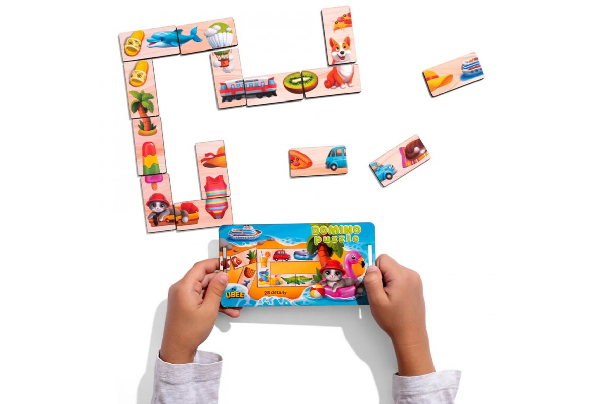 Деревянное домино "Половинки" (ПСД266) PSD266