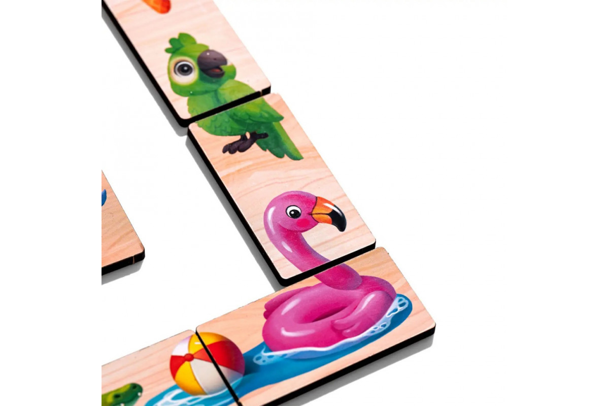 Деревянное домино "Половинки" (ПСД266) PSD266