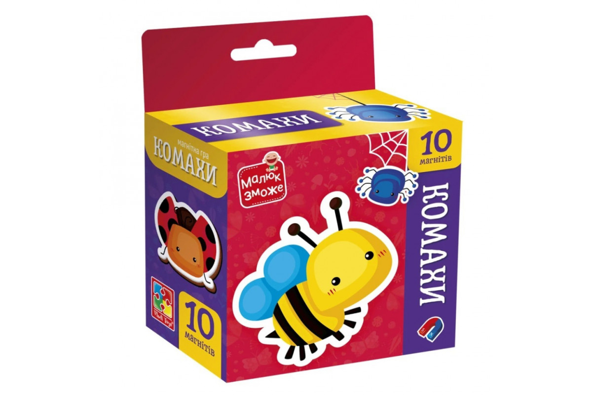 Детский набор магнитов "Насекомые" VT3106-32, 10 магнитов