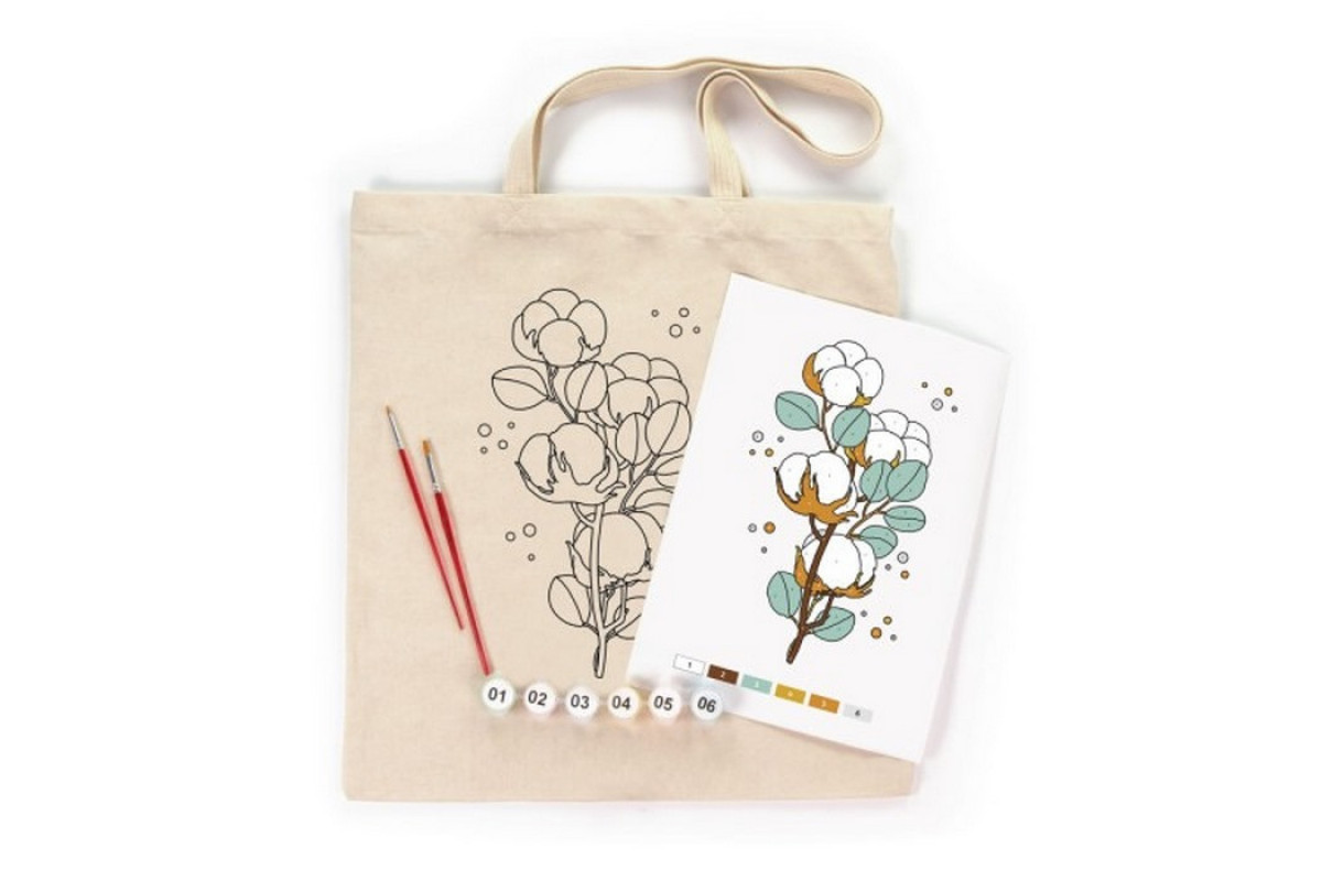 Набор для творчества экосумка-раскраска "Хлопок" N0003619, 38х42 см