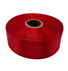 Атласная лента для рукоделия АБ-337, 2,5 см x 23 м, рубиновый