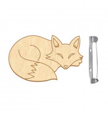 Заготовка броши для раскрашивания "Хитрая лисичка" FDZB-104