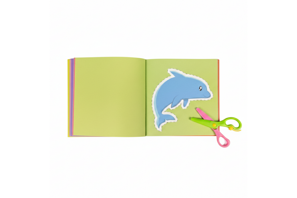 Детская книжечка "Лучшие вырезалки" с ножницами Сорока-Ворона 1505265, 72 страницы