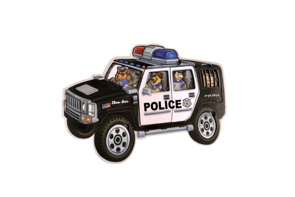 Деревянный пазл-сортер "Полиция" Ubumblebees (ПСФ111) PSF111, 25 деталей