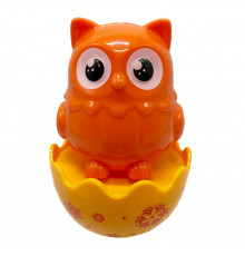 Детская неваляшка "Попугайчик" 657-55(Orange) 7,5 см, погремушка