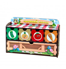Деревянная настольная игра "Овощи -2" Ubumblebees (ПСД008) PSD008 сортер-комодик
