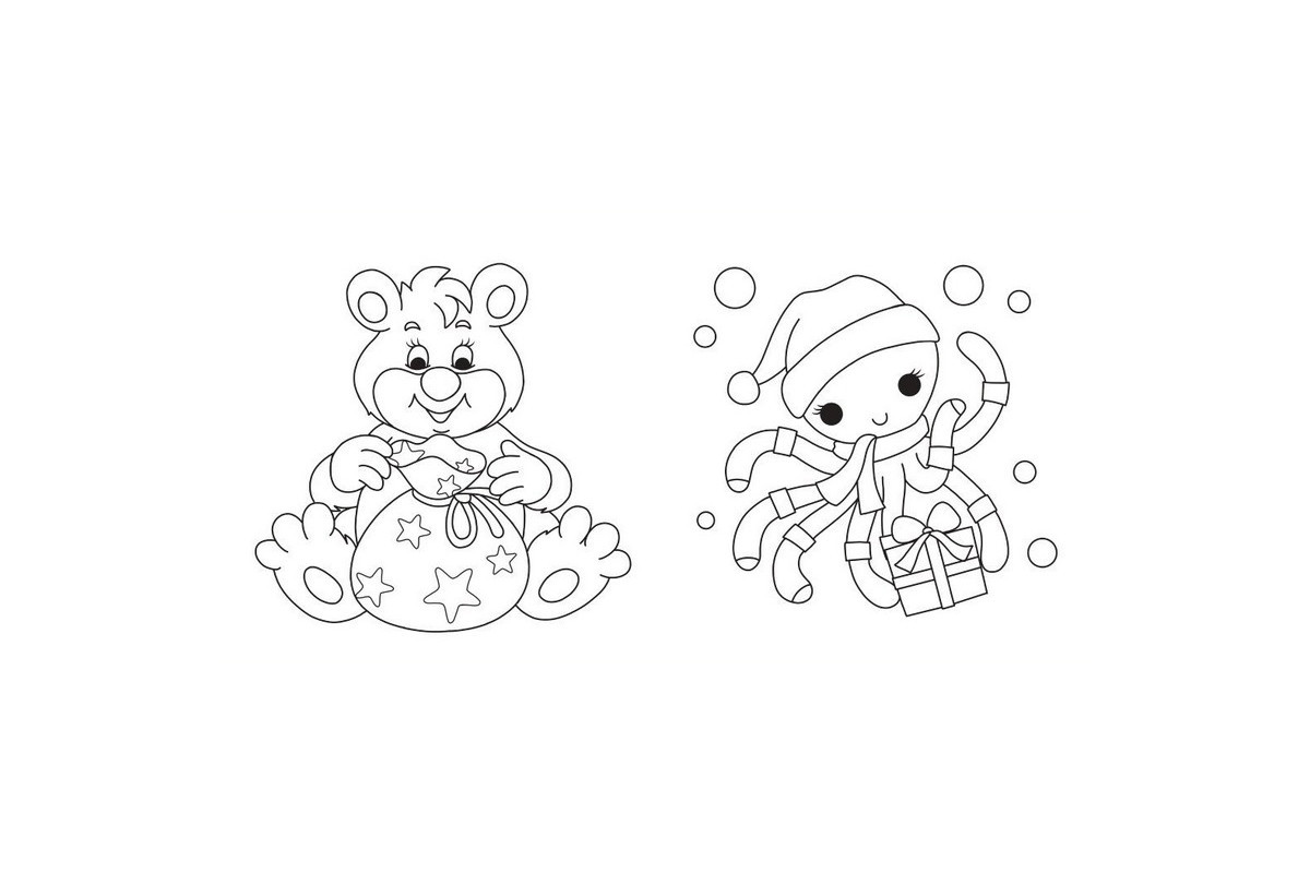 Раскраска детская "Подарки" 1806005, 12 страниц