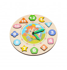 Деревянный сортер "Часы" Puz-22934 для девочек