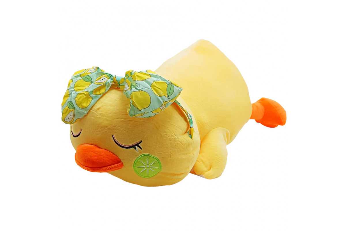 Детская мягкая игрушка "Уточка" L1126 игрушка с пледом, размер 60 см