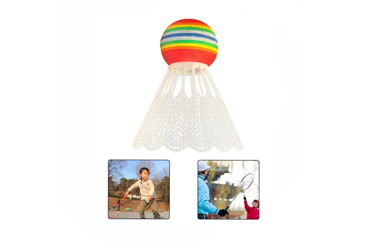 Набір нейлонових воланів для бадмінтону "Badminton Shuttlecocks" NE-BD-003W білий 5 шт