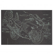 Гравюра А5 "Мотоцикл-1" ГрА5з-2 эконом вариант в пакете 21 х 14,8 см