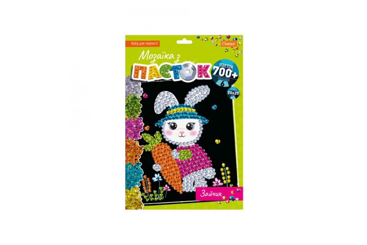 Набор для творчества мозаика из пайеток "Зайчик" НТ-28-12