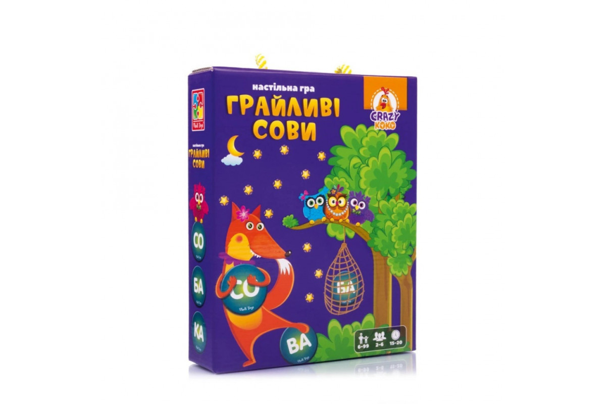 Детская настольная игра "Игривые совы, вижу слово!" VT8033-08, 99 фишек