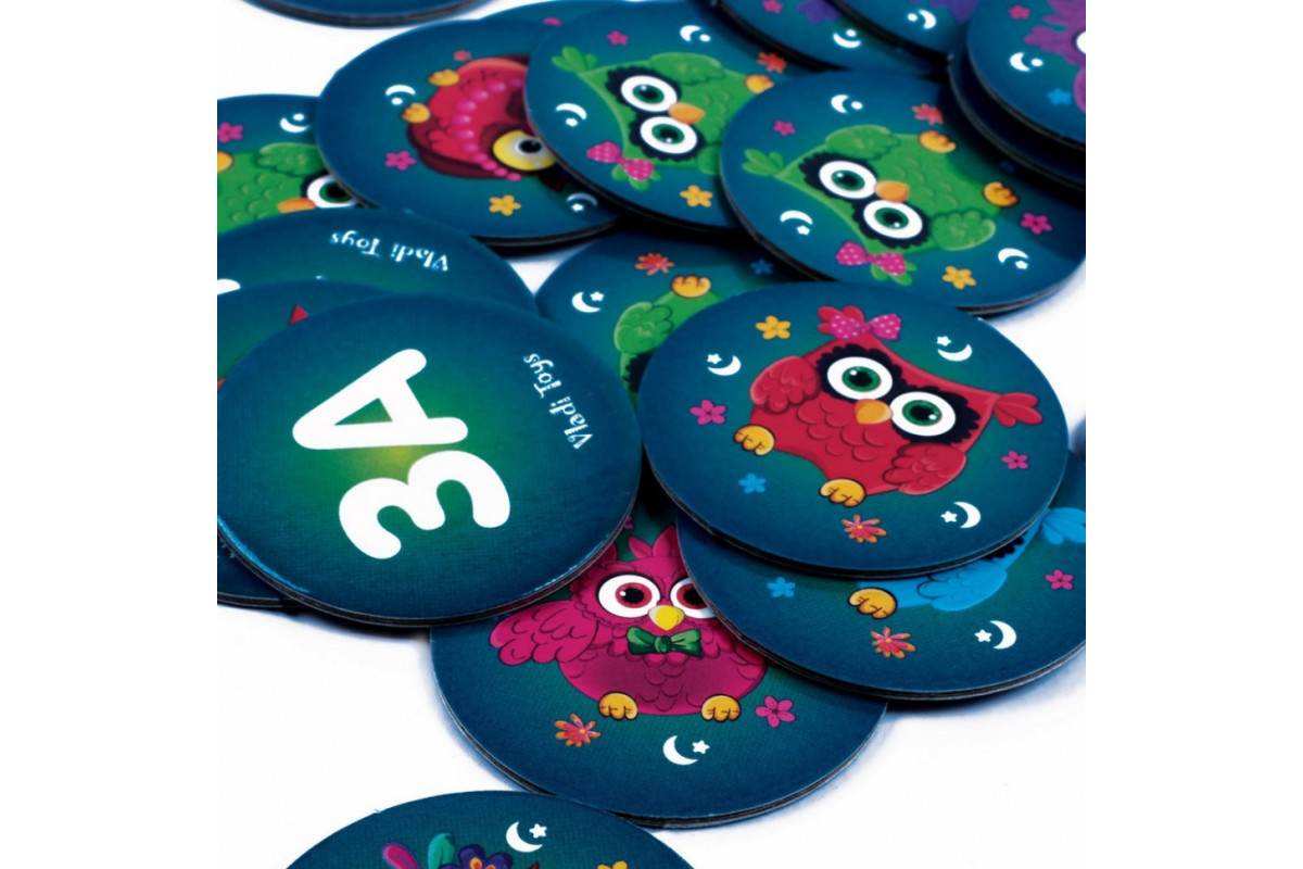 Детская настольная игра "Игривые совы, вижу слово!" VT8033-08, 99 фишек