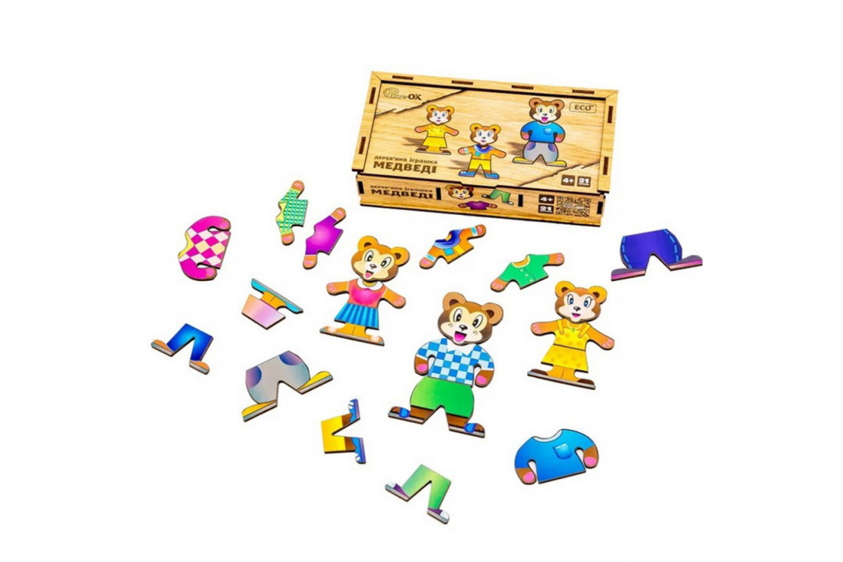 Дерев'яна настільна гра Ведмедики Puz-12141