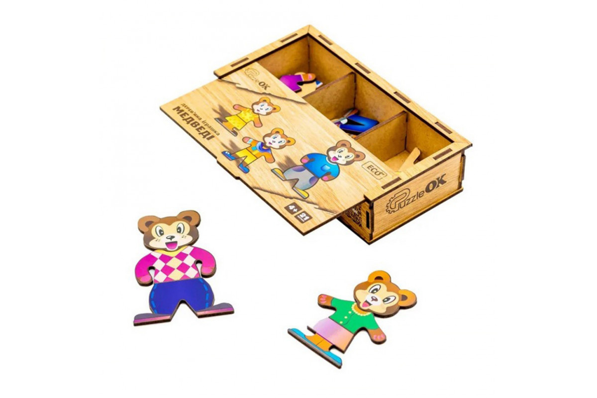 Дерев'яна настільна гра Ведмедики Puz-12141