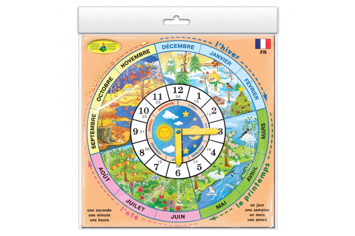 Дитяча розвиваюча гра "Годинник" France 82838 французькою мовою