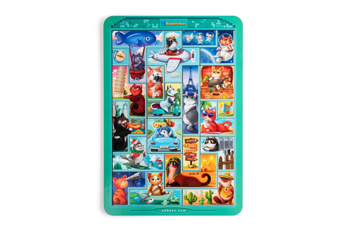 Деревянный сортер "Тетрис большой - Котики" (ПСД125) PSD125