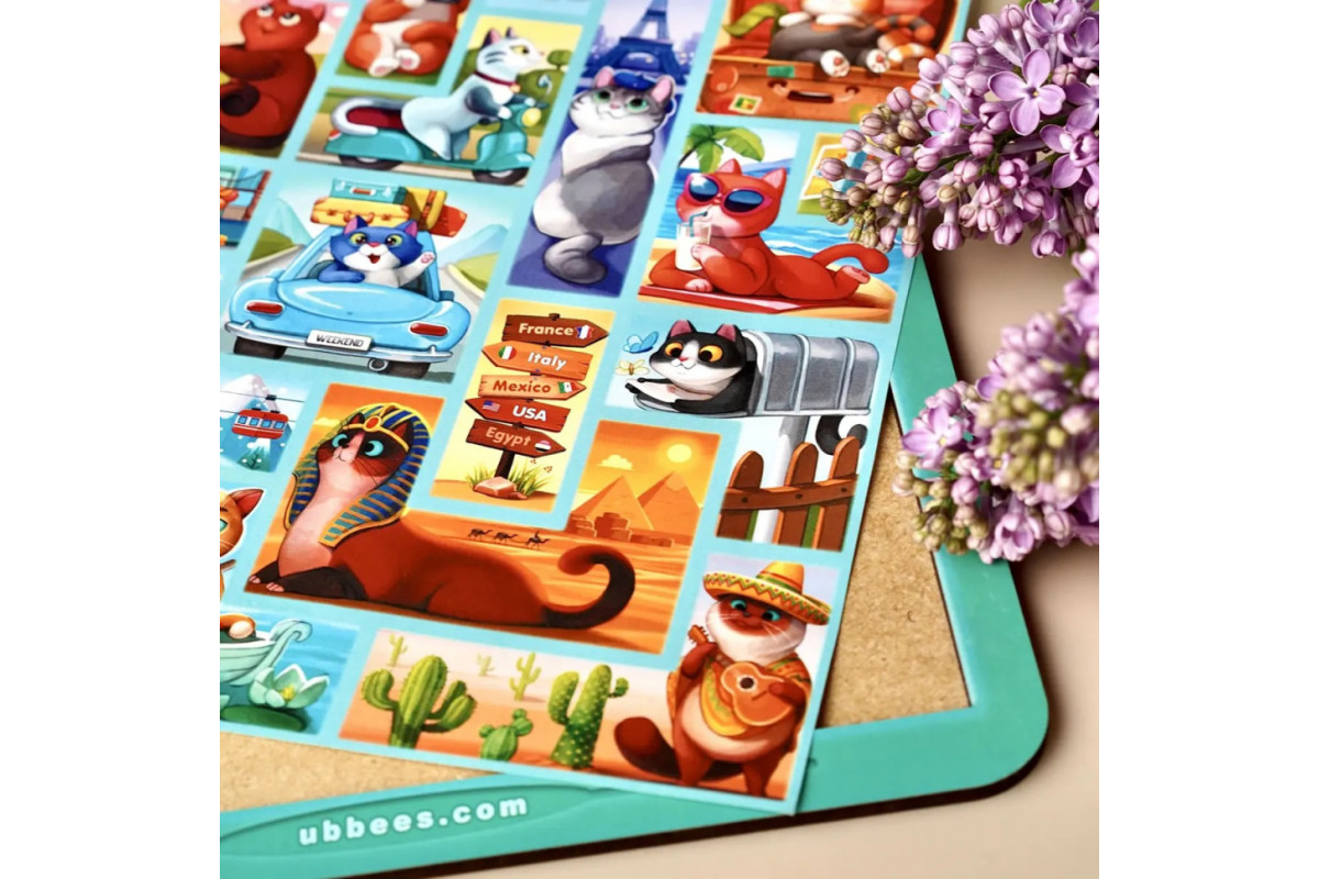 Деревянный сортер "Тетрис большой - Котики" (ПСД125) PSD125