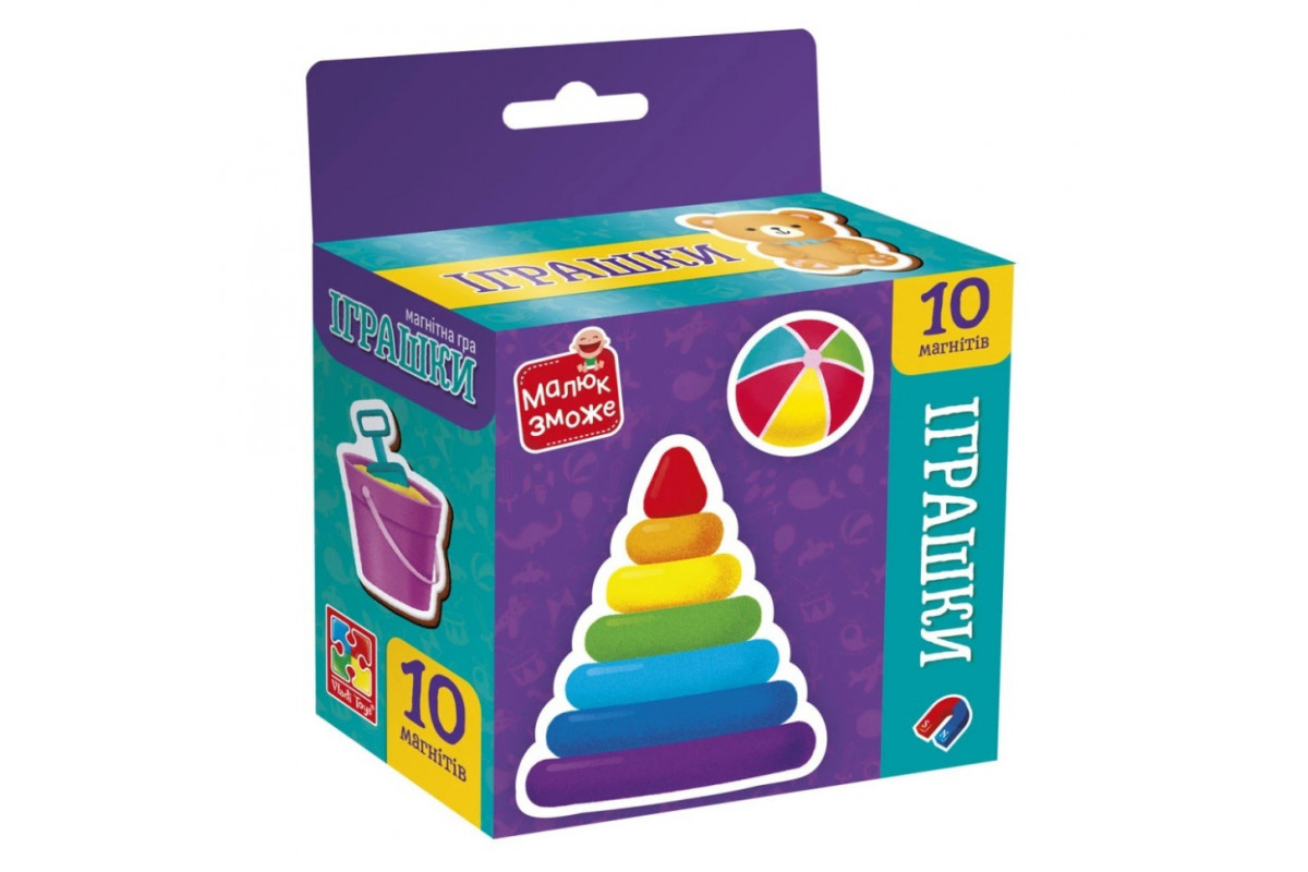 Детский набор магнитов "Игрушки" VT3106-33, 10 магнитов