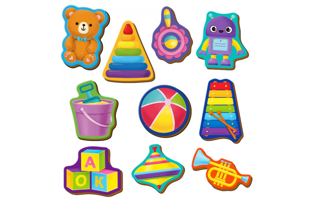 Детский набор магнитов "Игрушки" VT3106-33, 10 магнитов