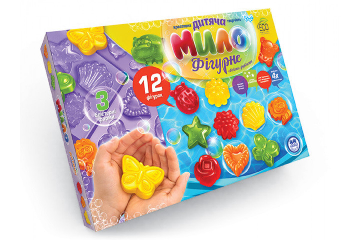 Комплект детского творчества "Фигурное мыло" БОЛ 5931, 12 фигурок