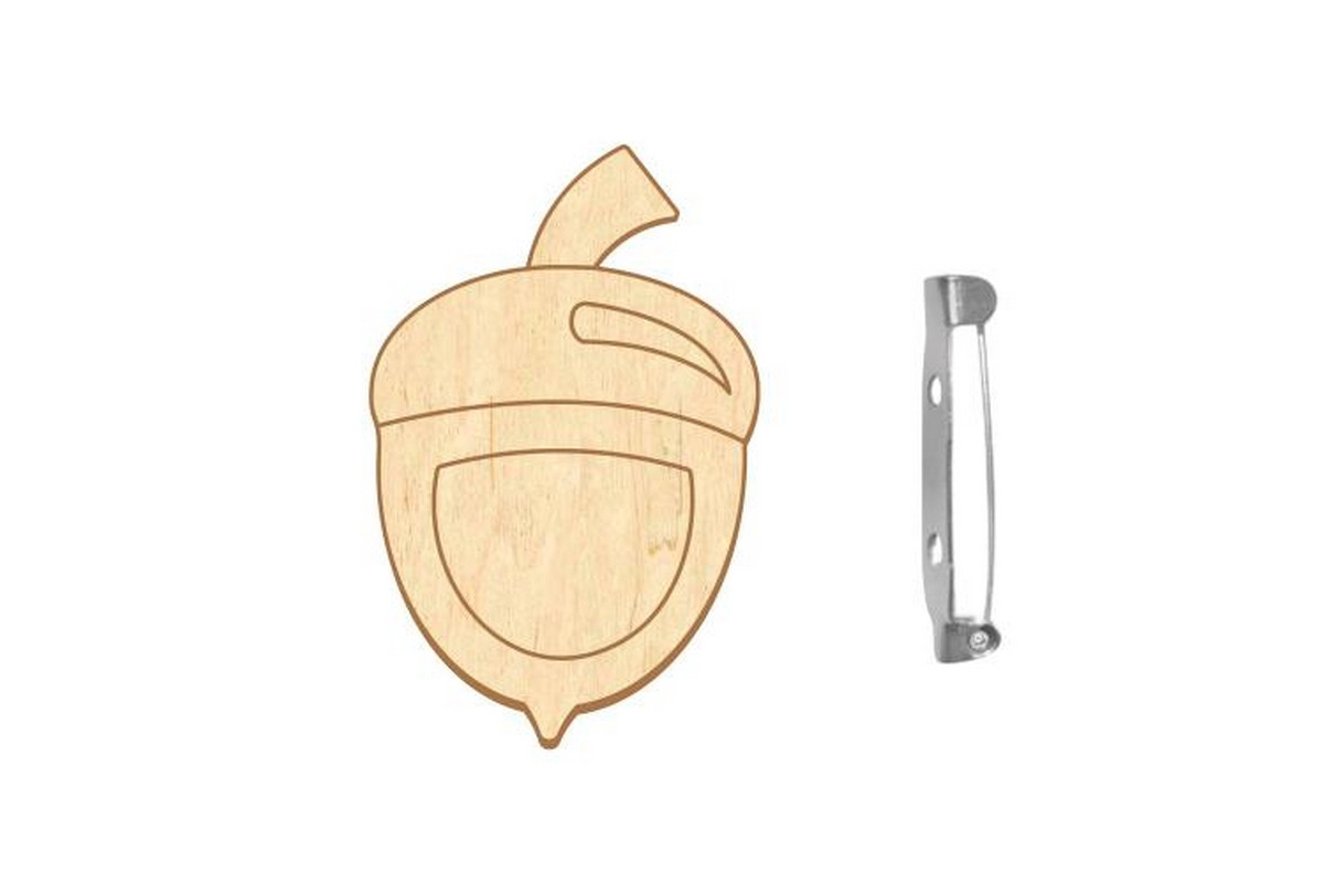 Заготовка броши для раскрашивания "Маленький желудь" FDZB-106