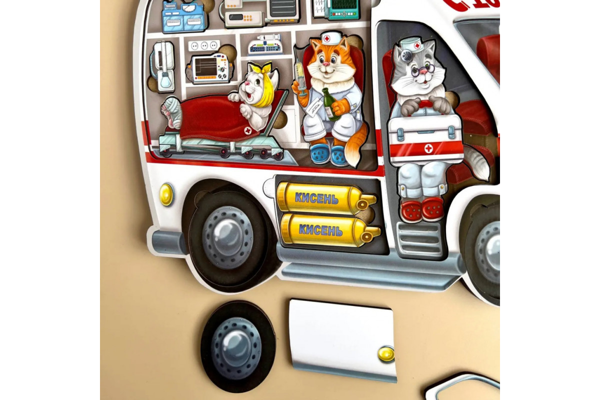 Дерев'яний пазл-сортер "Швидка допомога" Ubumblebees (ПСФ020) PSF020