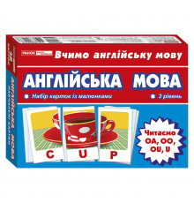 Тематические карточки по английскому языку "Читаем U,OA,OU,OO" 13140022, 3 уровень