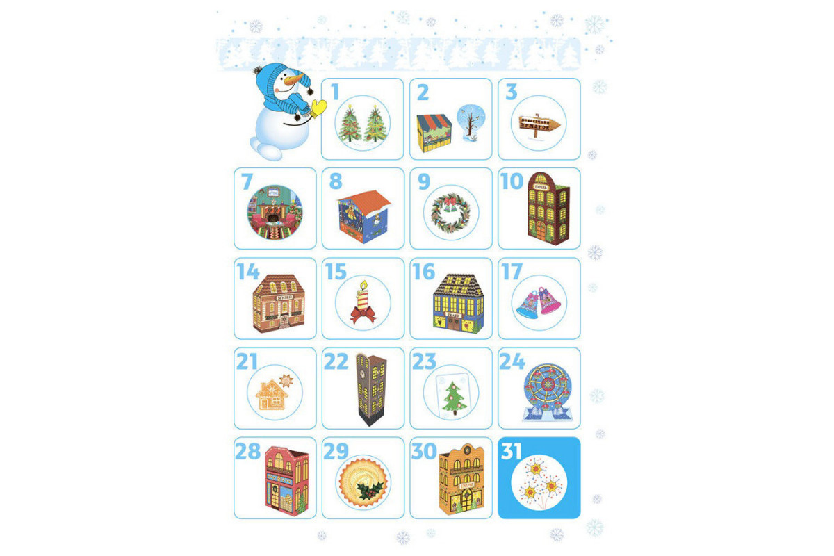 Адвент-календарь с поделками и заданиями "Новогодние чудеса своими руками" АДВ003, 6-8 лет