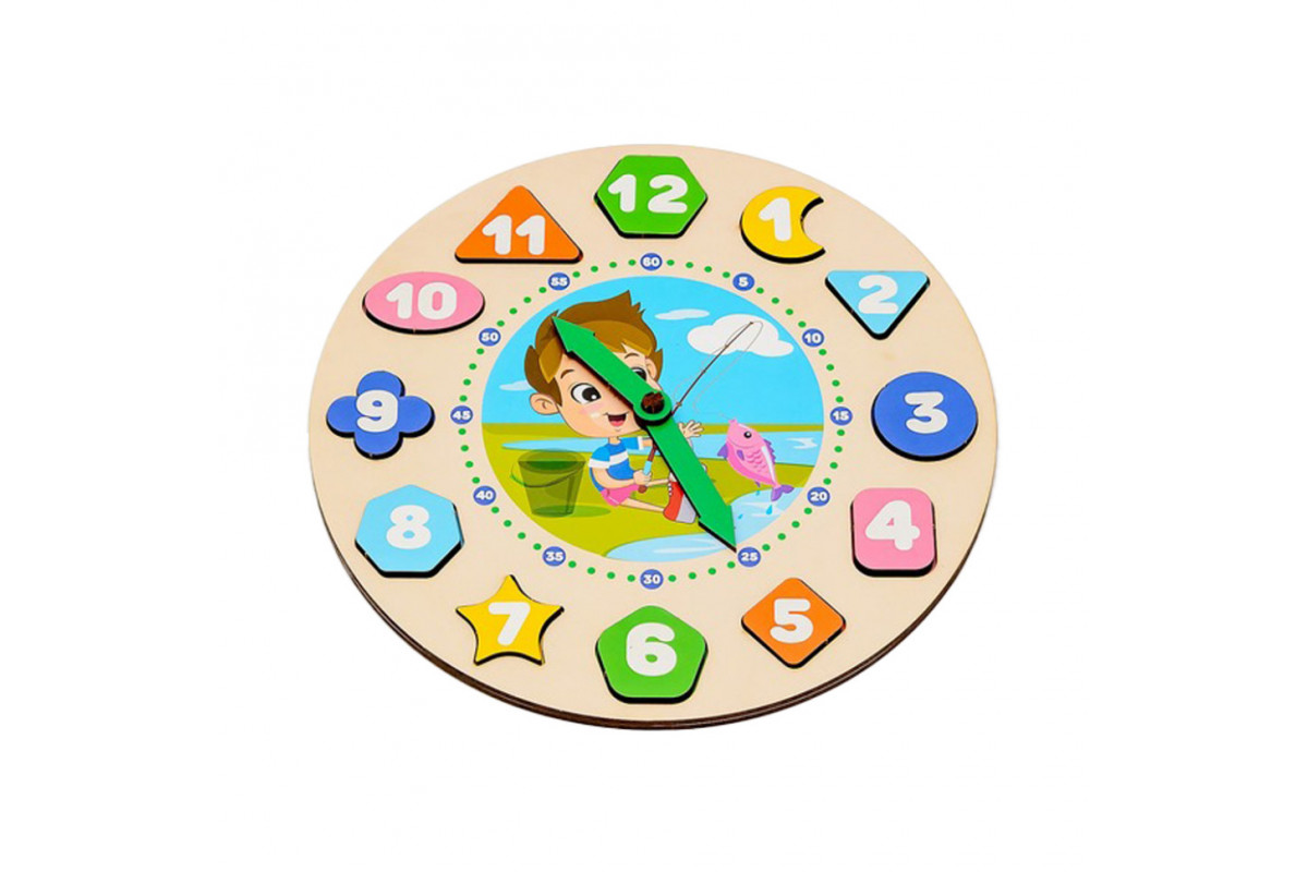 Дерев'яний сортер "Годинник" Puz-22935 для хлопчиків