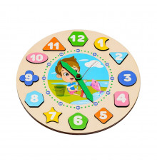 Деревянный сортер "Часы" Puz-22935 для мальчиков