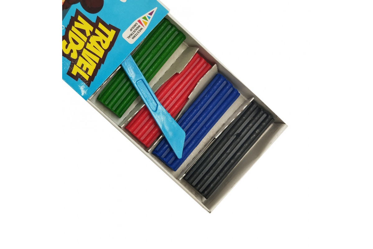 Детский пластилин "Travel Kids" 331008/TK восковый, 6 цветов по 12 г