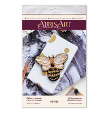 Набор для вышивки бисером украшения "Золотая пчелка" AD-066 на натуральном холсте