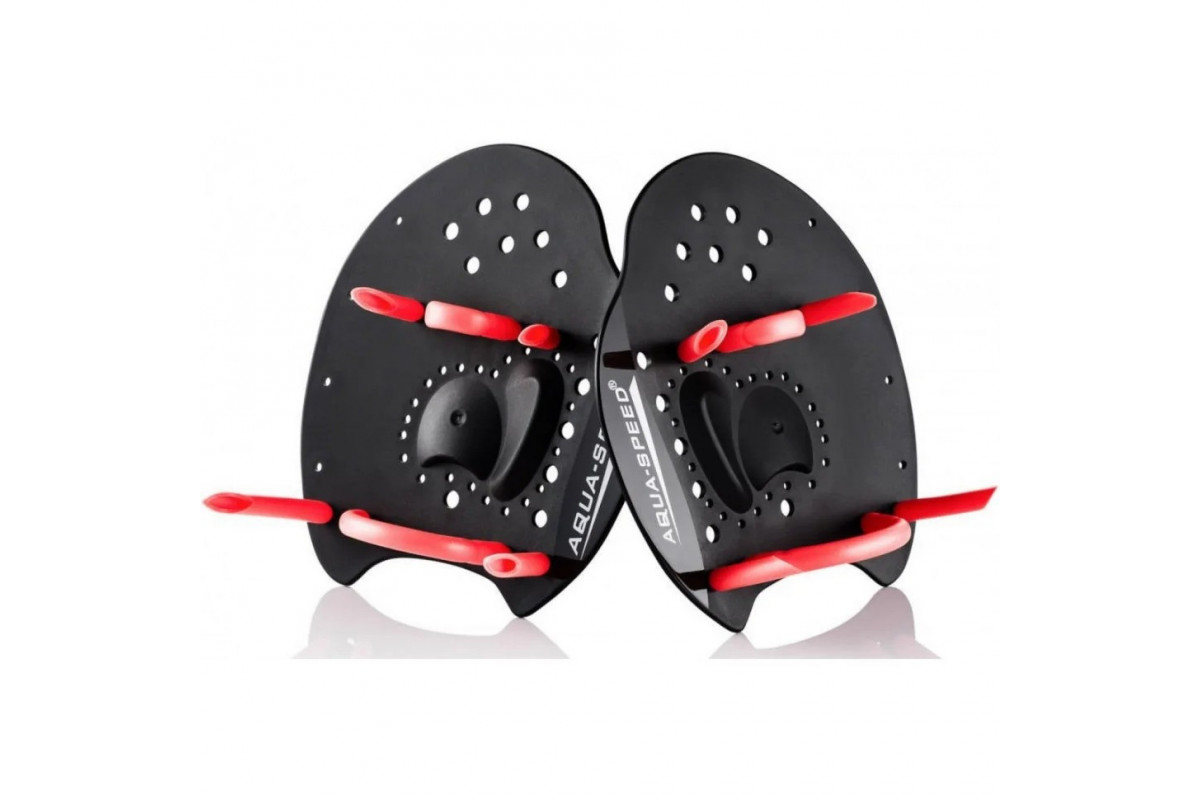 Лопатки для плавания SKILL PADDLE 1789 Aqua Speed 147-07S черный, красный