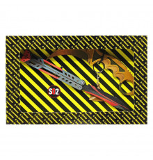 Набір сувенірних ножів дерев'яних SO-2 "МЕТЕЛЬ BLACK WIDOW & КЕРАМБІТ GOLD" SO2-12-B