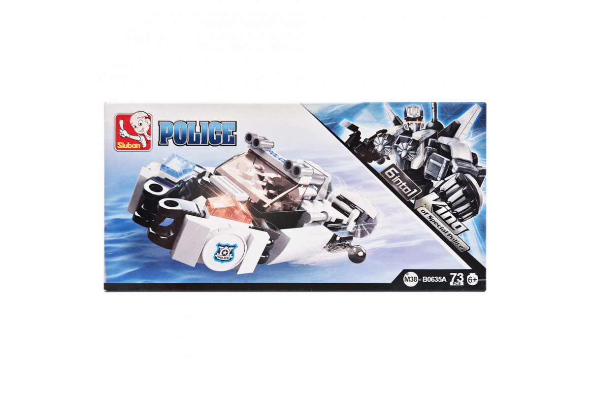 Детский конструктор Полицейская серия Police SLUBAN M38-B0635-1, 73 детали