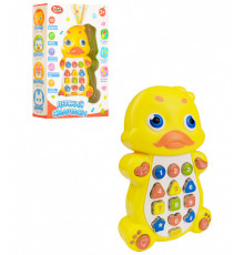 Детский развивающий телефон 7614 (укр.) с проектором  7614-2 (Утка)