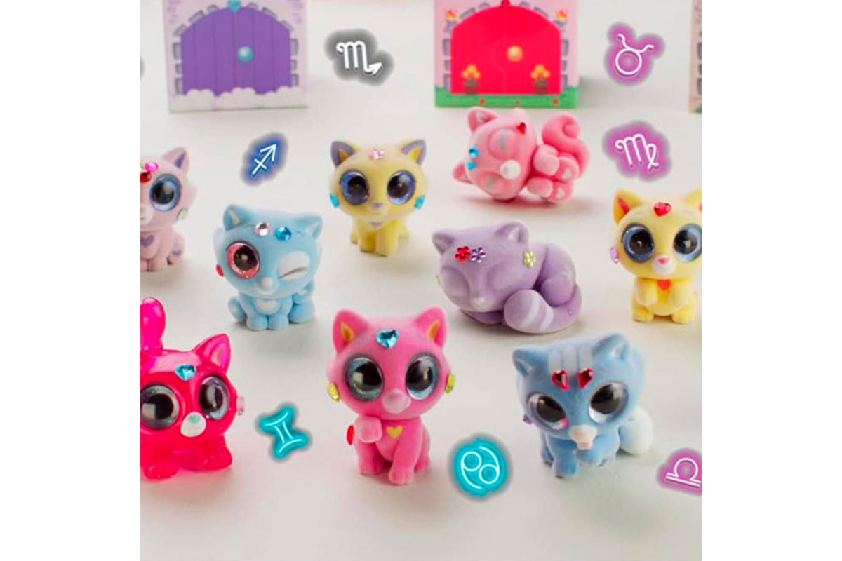 Коллекционная фигурка-сюрприз You You Котята Созвездие зодиака #sbabam 66/CN22 с бумажным домиком