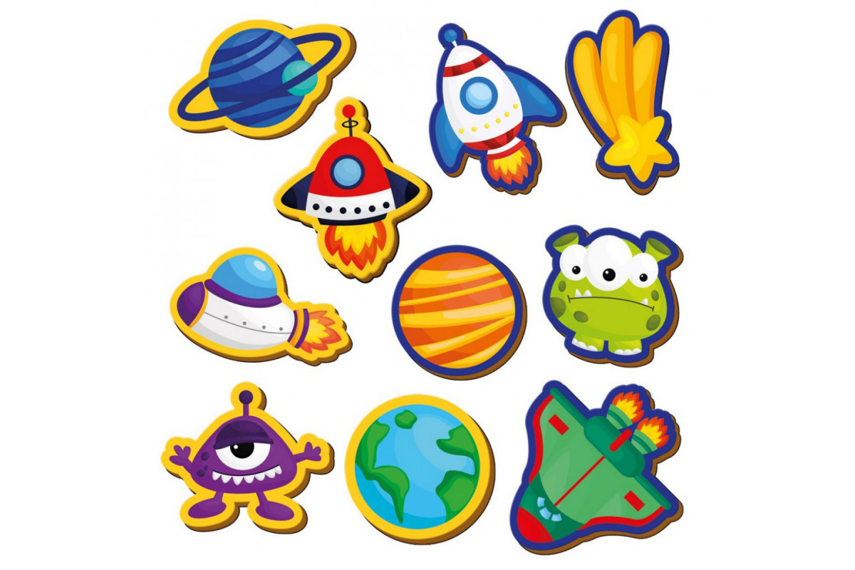 Дитячий набір магнітів "Космос" VT3106-34, 10 магнітів