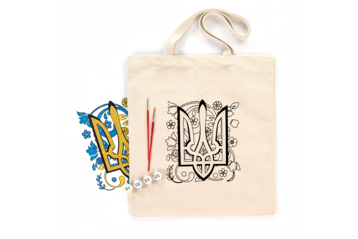 Набор для творчества экосумка-раскраска "Трезубец" N0003604, 38х42 см