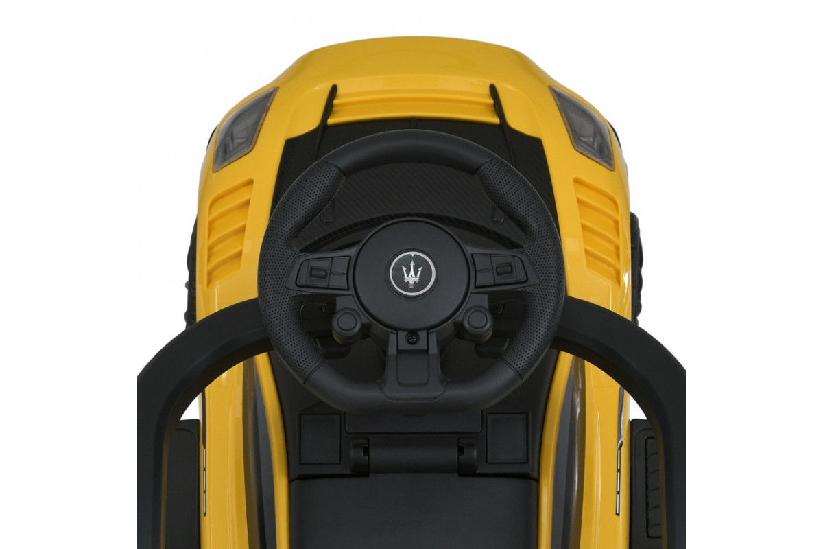 Детская каталка-толокар 2 в 1 M 5106-6 желтый, с родителькой ручкой