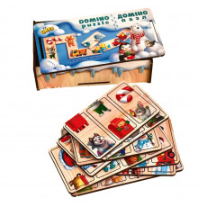 Настольная игра "Домино-пазл" (ПСД240) PSD240, 28 плашек