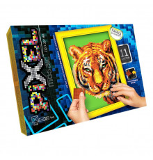 Набір для творчості "Мозаїка Піксель: Тигр" РМ-01-05, 21х29,7 см, рамка в наборі
